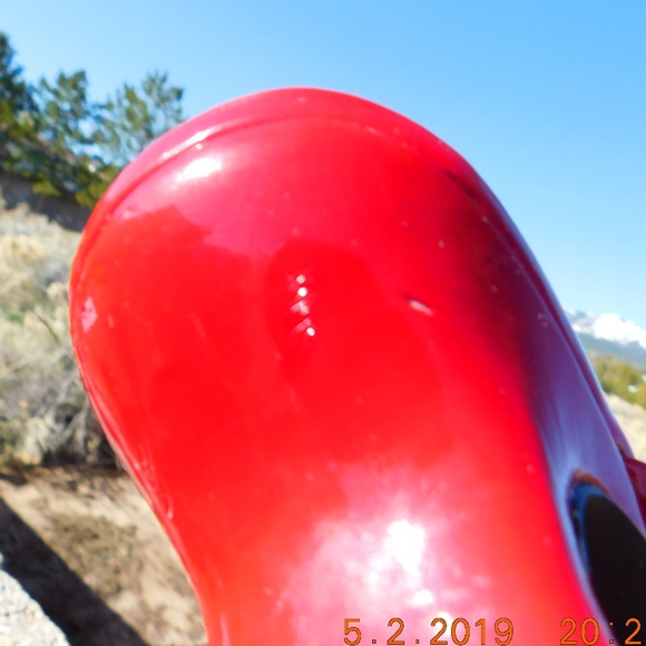 BP.  Butterfly Red Patent Strappy Mule - Picture 7 of 8